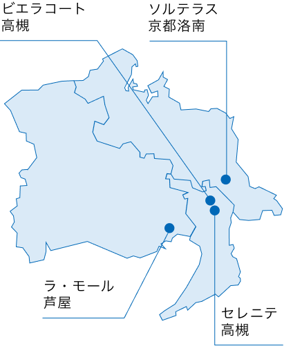 図:賃貸住宅物件関西エリア