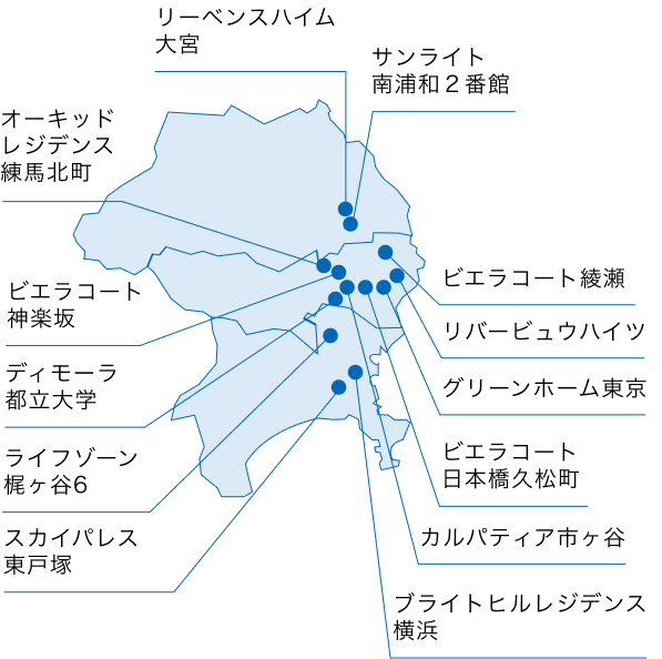 図:賃貸住宅物件首都圏エリア