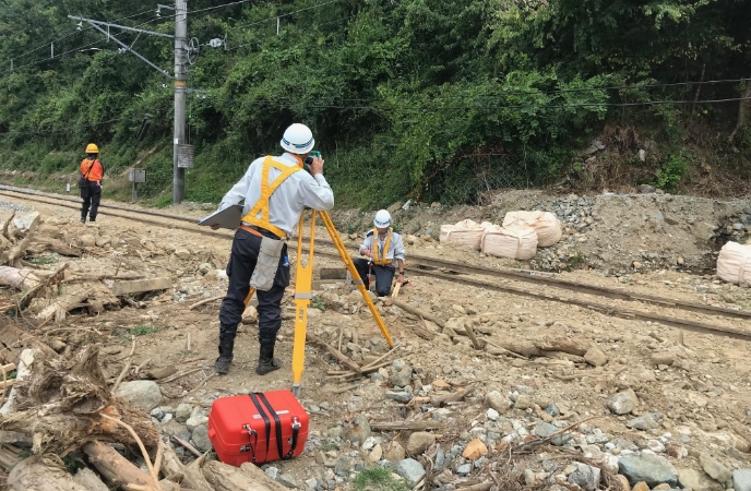 線路内での用地管理業務