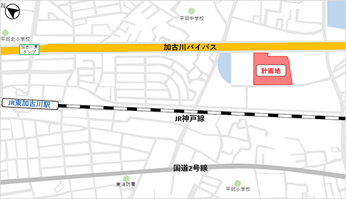 加古川平岡町NKビルの位置図